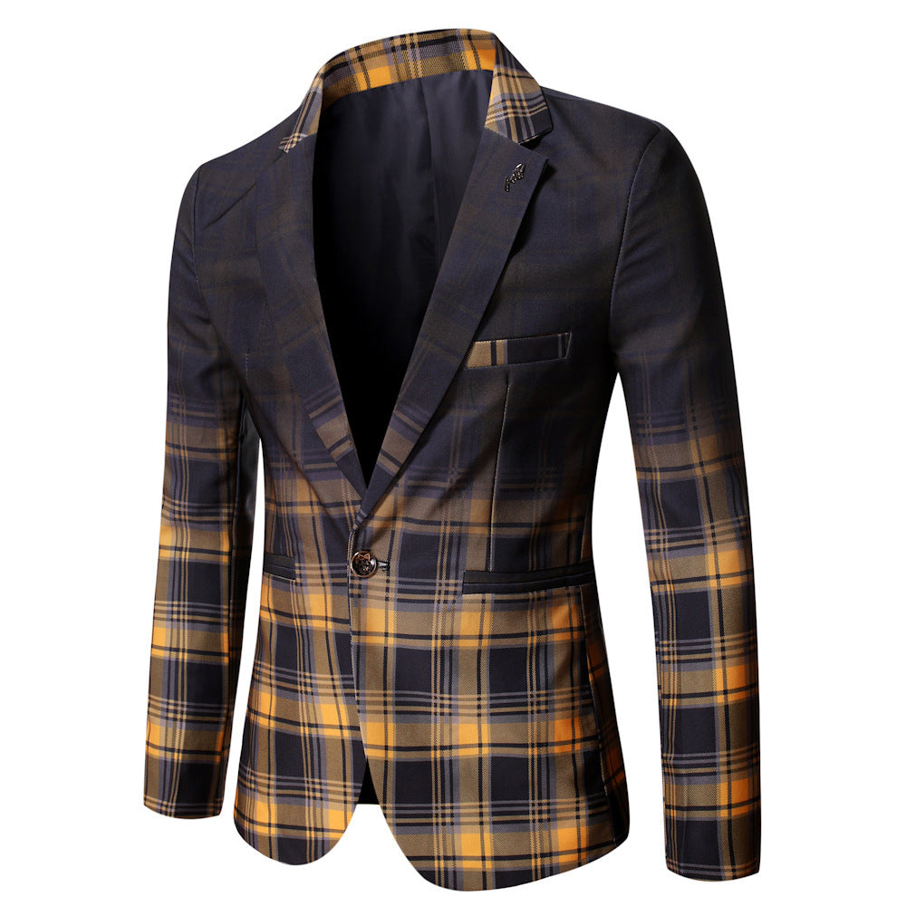 Men's fashionable checkered/blazer Lisslune