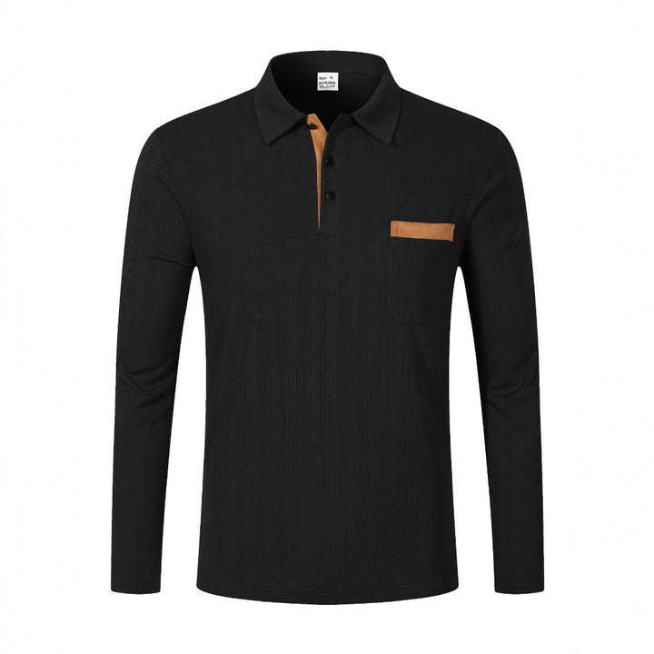 Men's long-sleeve shirt with structured accents and modern collar Lisslune