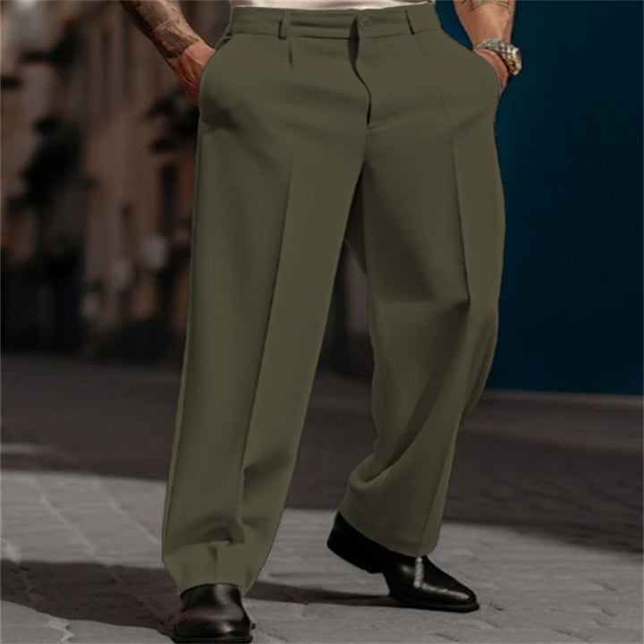 Men's classic suit trousers with a high waist and wide legs Lisslune