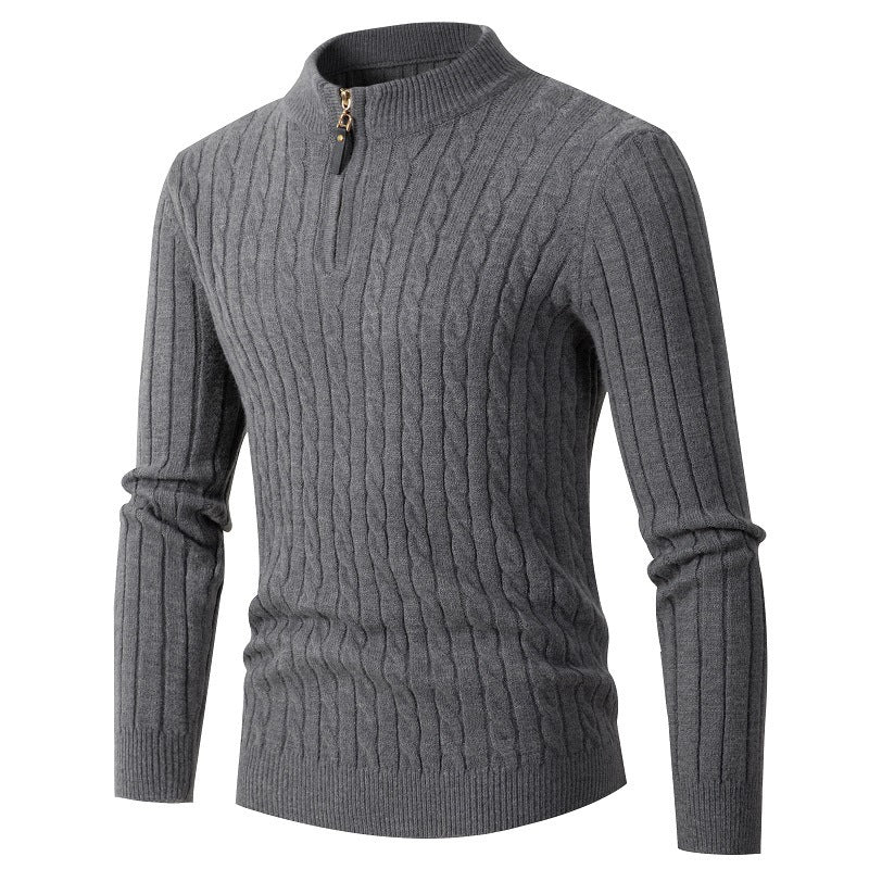 Men's stylish turtleneck sweater with zipper Lisslune