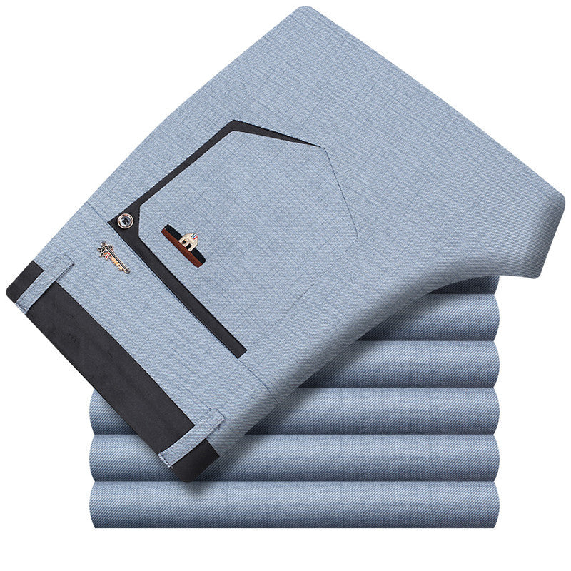 Men's business trousers with elegant fabric pattern and practical pockets Lisslune