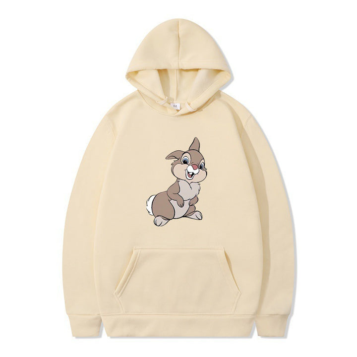 Women's hooded sweatshirt with cute rabbit design and comfortable kangaroo pockets Lisslune