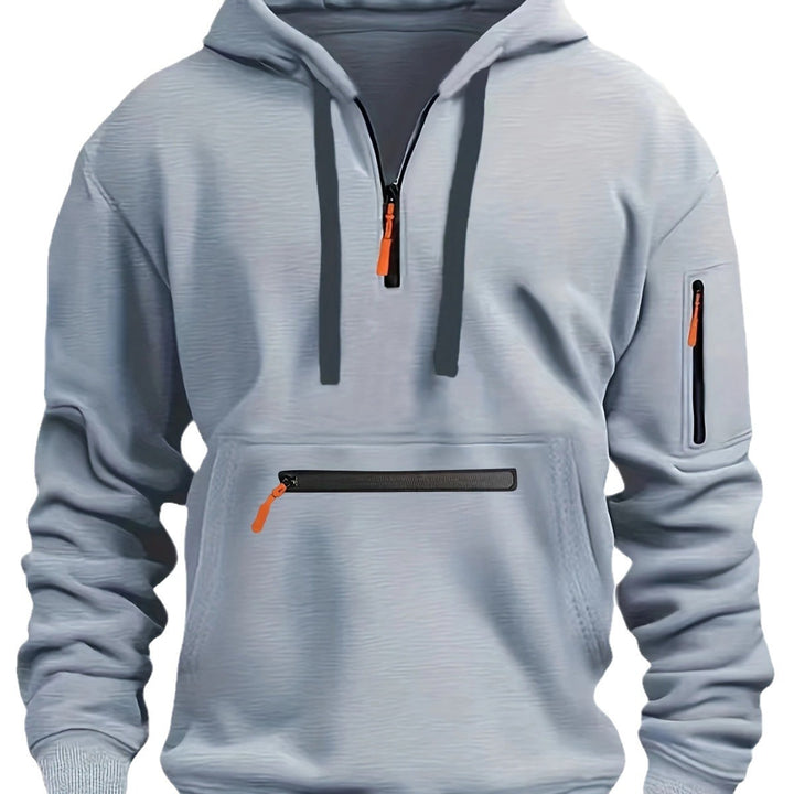 Men's Practical Hoodie with Innovative Zipper Pocket Lisslune