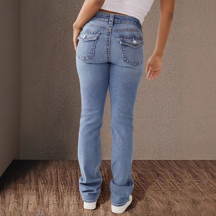 Ladies High-Waist Jeans in Vintage Look with figure-hugging fit Lisslune