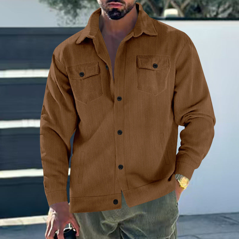Men's jacket in vintage style with practical pockets and textured design Lisslune