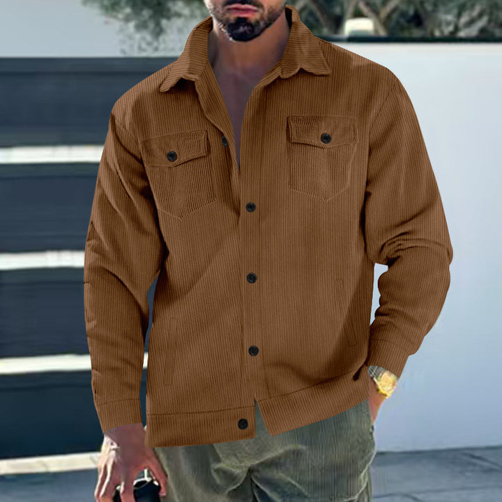 Men's jacket in vintage style with practical pockets and textured design Lisslune