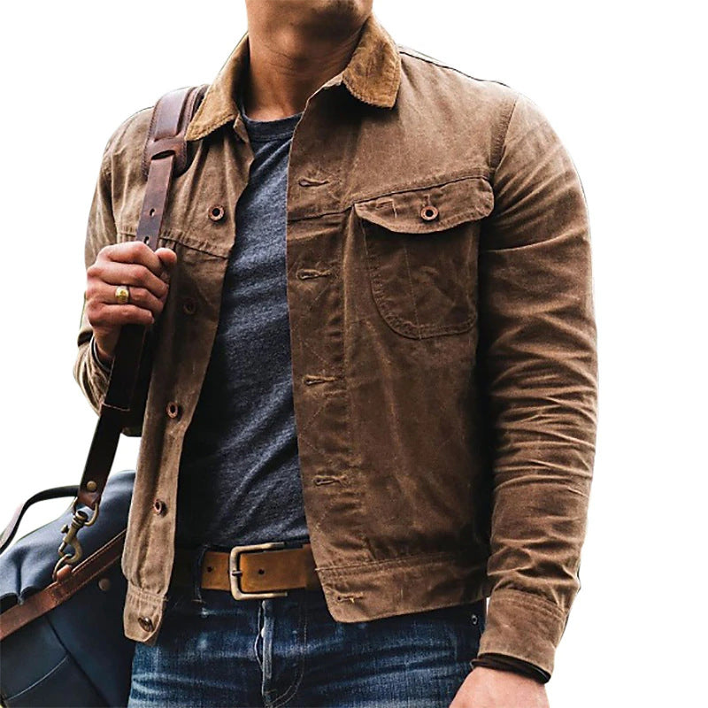 Men's cotton jacket with practical pockets and modern cut Lisslune