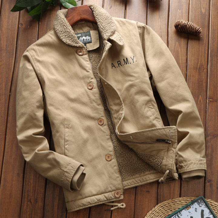Men's Leisure Jacket with Soft Fleece Lining Lisslune
