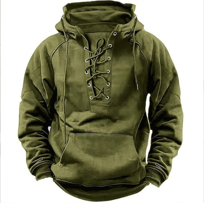 Men's hoodie with modern lace design and soft inner lining Lisslune