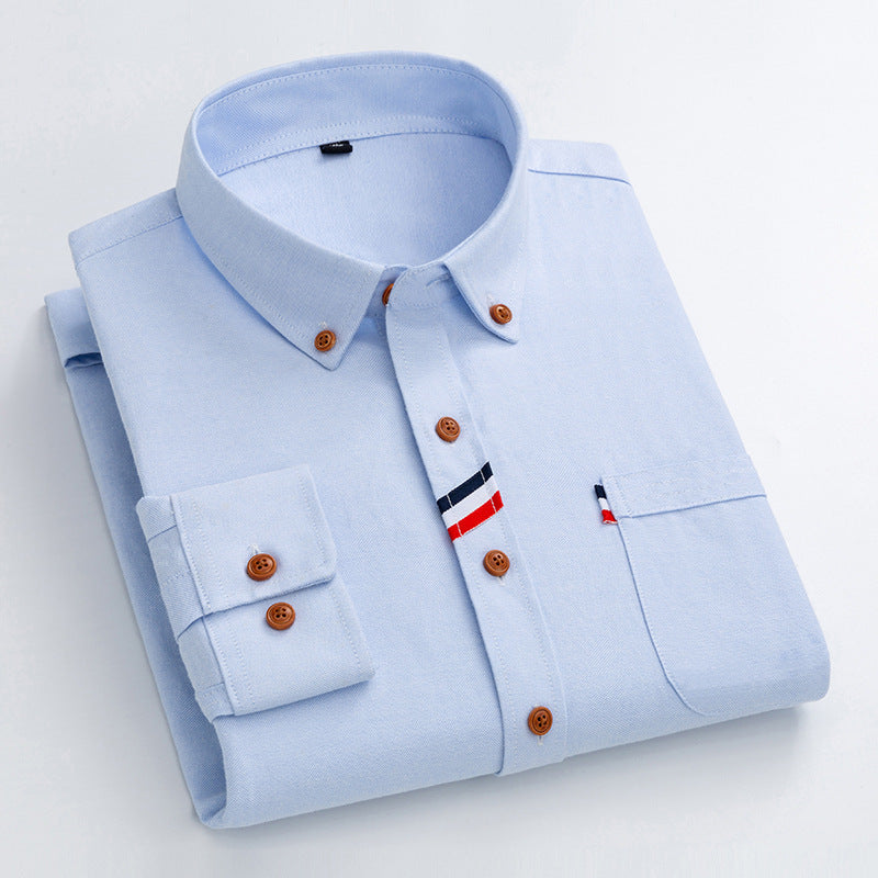 Men's Chambray Shirt with Textured Fabric and Stylish Contrast Details Lisslune