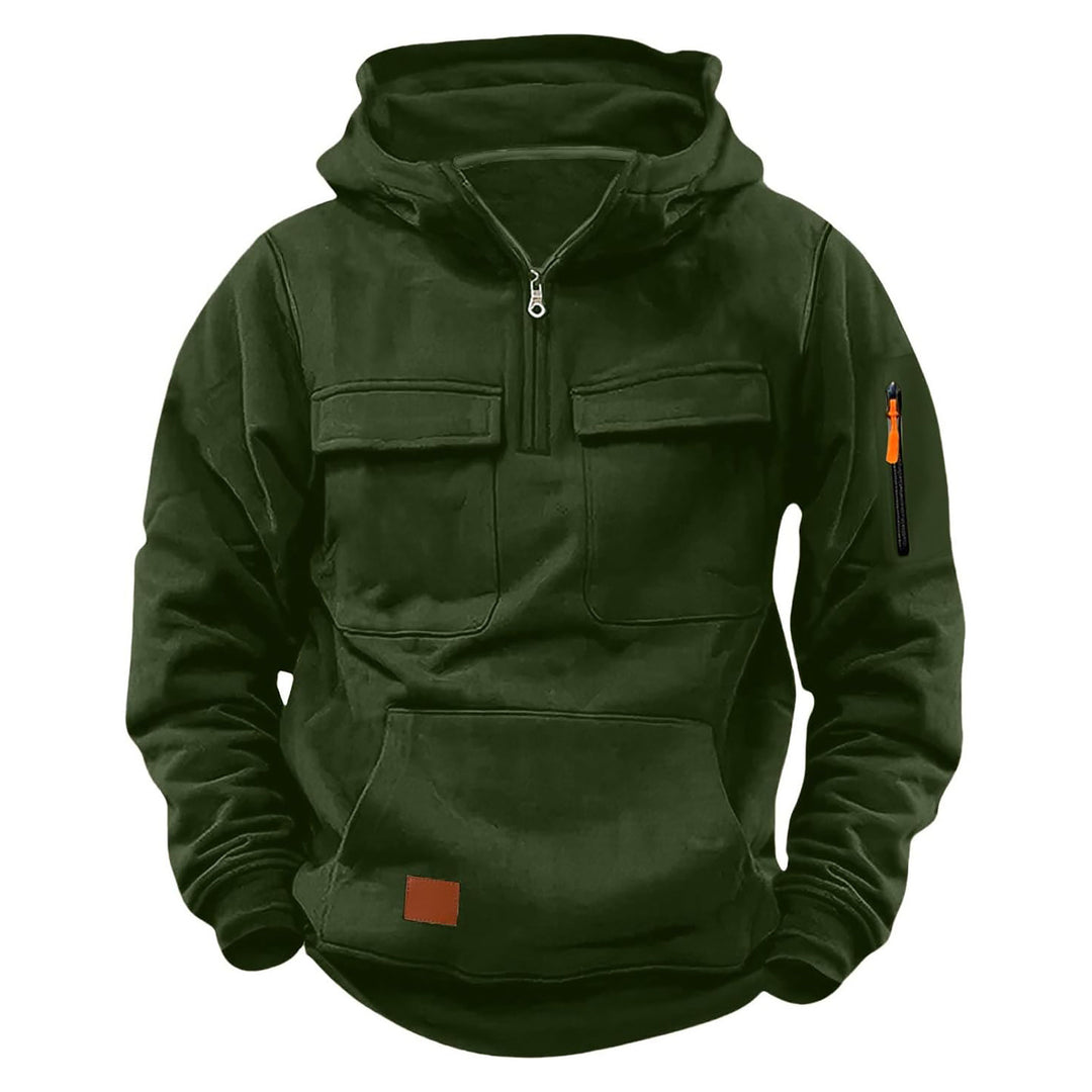 Men's functional hooded jacket with zipper and practical pockets Lisslune
