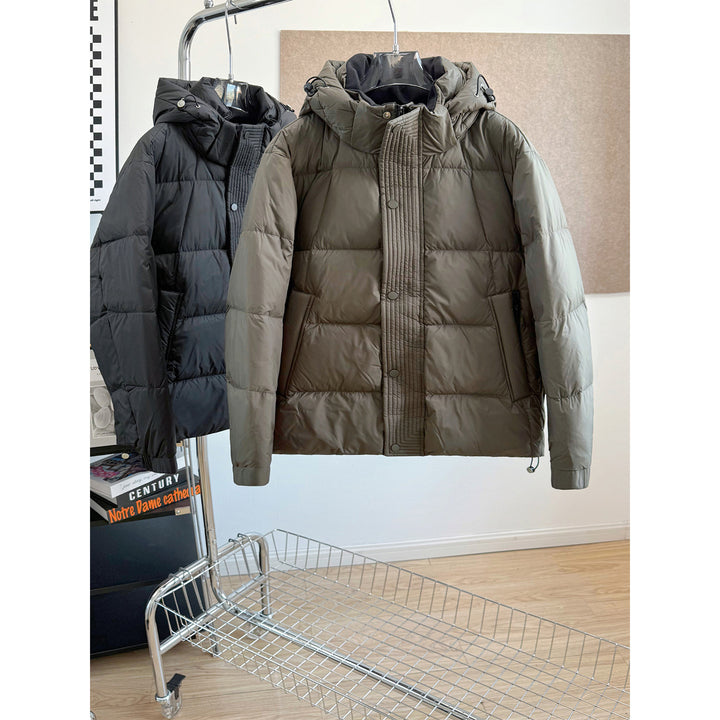 Men's Fashionable Padded Jacket with Hood and Insulating Filling Lisslune