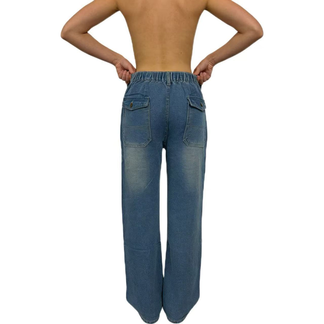 Women's High-Waist Jeans in Vintage Style Lisslune