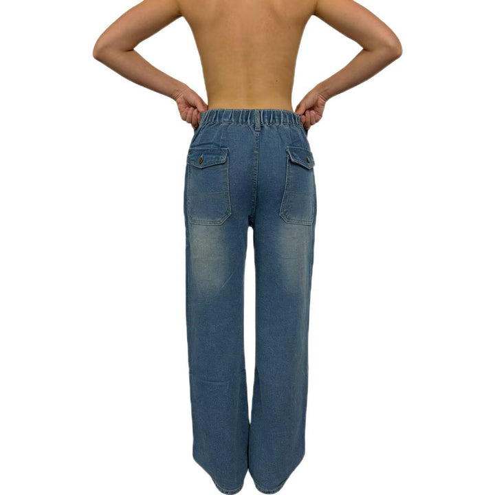 Women's High-Waist Jeans in Vintage Style Lisslune