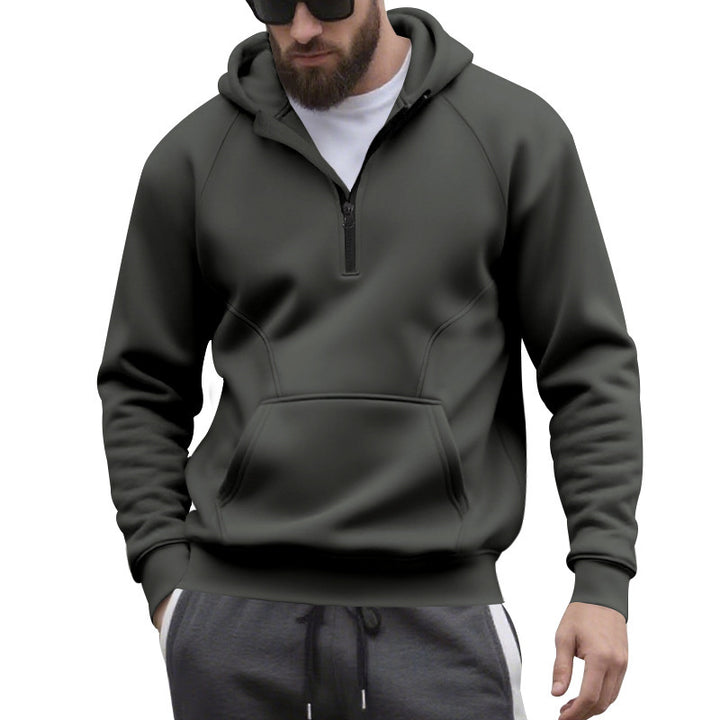 Men's hoodie with modern zipper and practical pockets Lisslune