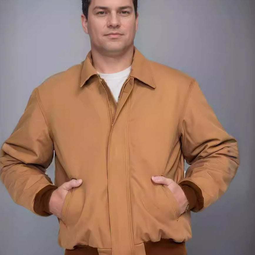 Men's stylish bomber jacket with practical pockets and elastic waistband Lisslune