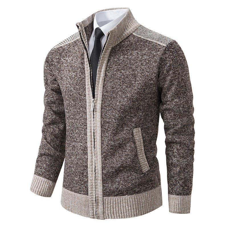 Men's Sporty Cardigan with Modern Stand-Up Collar Lisslune