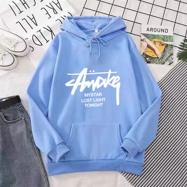 Ladies hoodie with modern lettering Lisslune