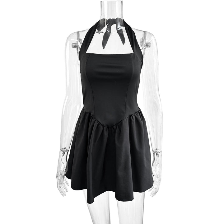 Damen Hochgeschlossenes Minikleid mit voluminösem Rock Lisslune