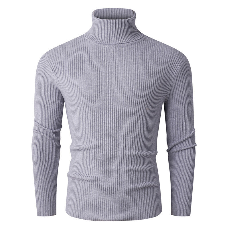 Men's ribbed knit turtleneck sweater Lisslune