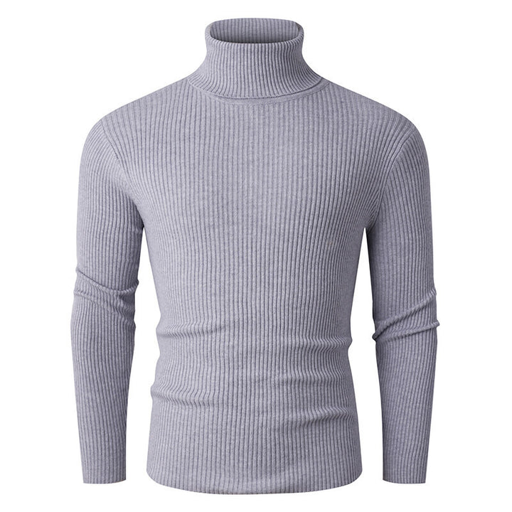 Men's ribbed knit turtleneck sweater Lisslune