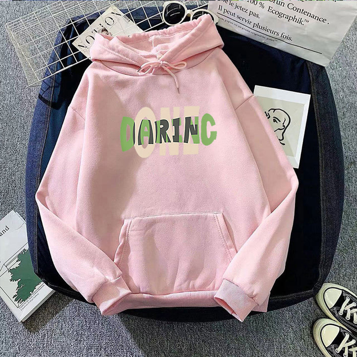 Women’s hoodie with large printed lettering Lisslune
