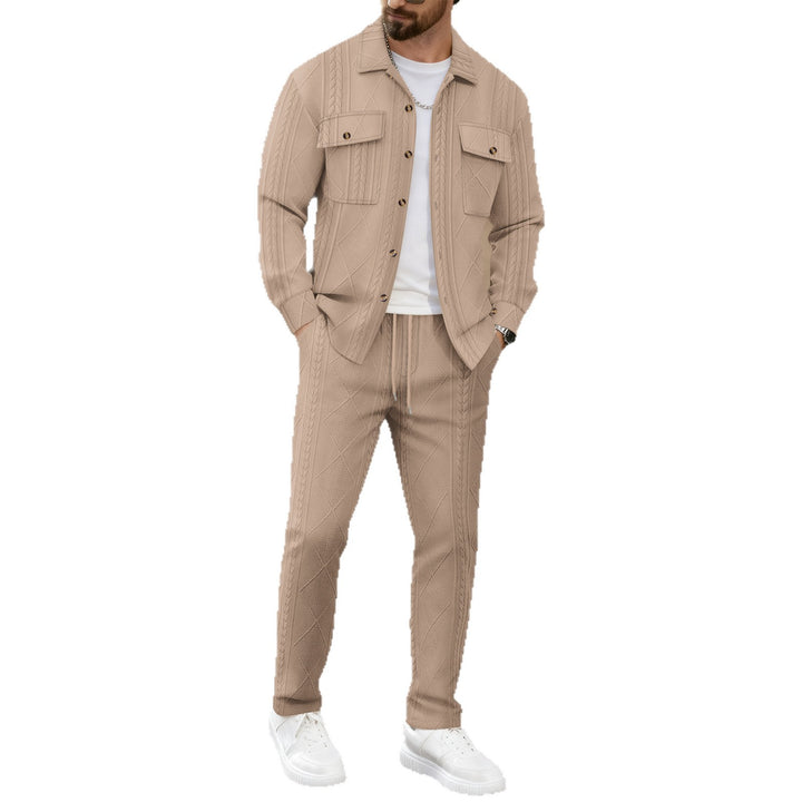 Men's stylish tracksuit with patterned top and elastic waistband Lisslune