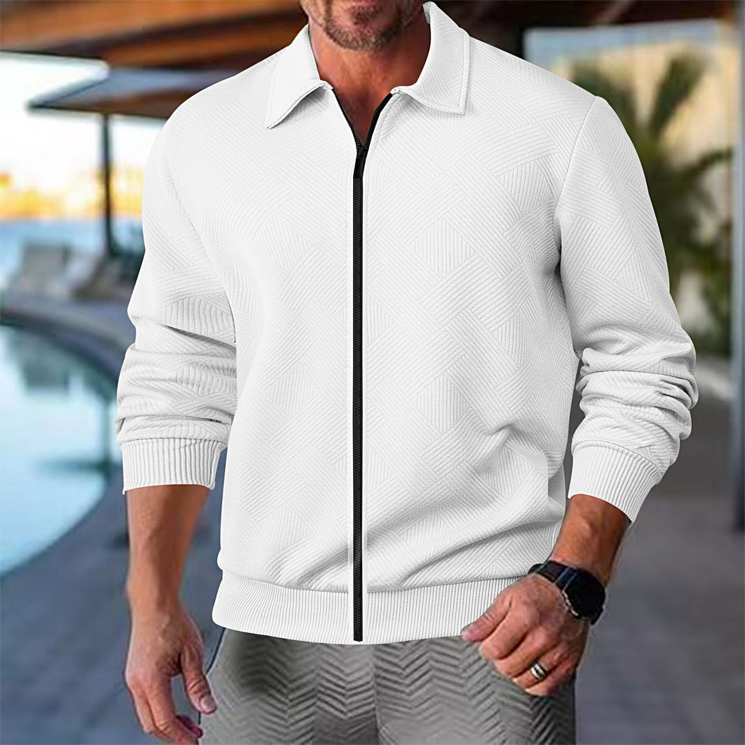 Men's Lightweight Casual Jacket with Textured Design Lisslune