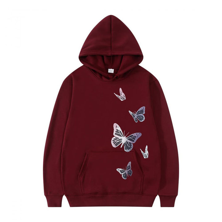 Women's hoodie with delicate butterfly motif Lisslune