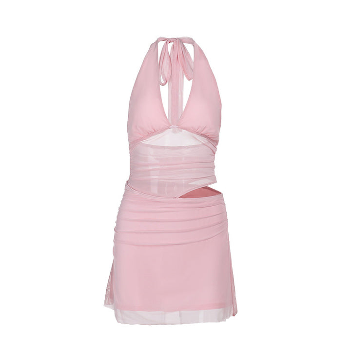 Women off-shoulder swimsuit dress with sexy wrap design and figure-flattering silhouette Lune London