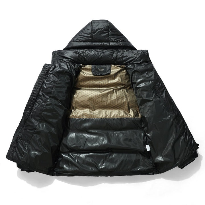 Men's Insulated Quilted Jacket with Hoodie Lisslune