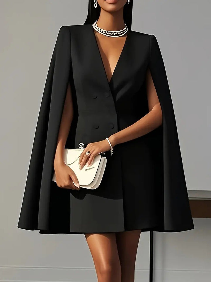 Women Cape Blazer Dress Lisslune
