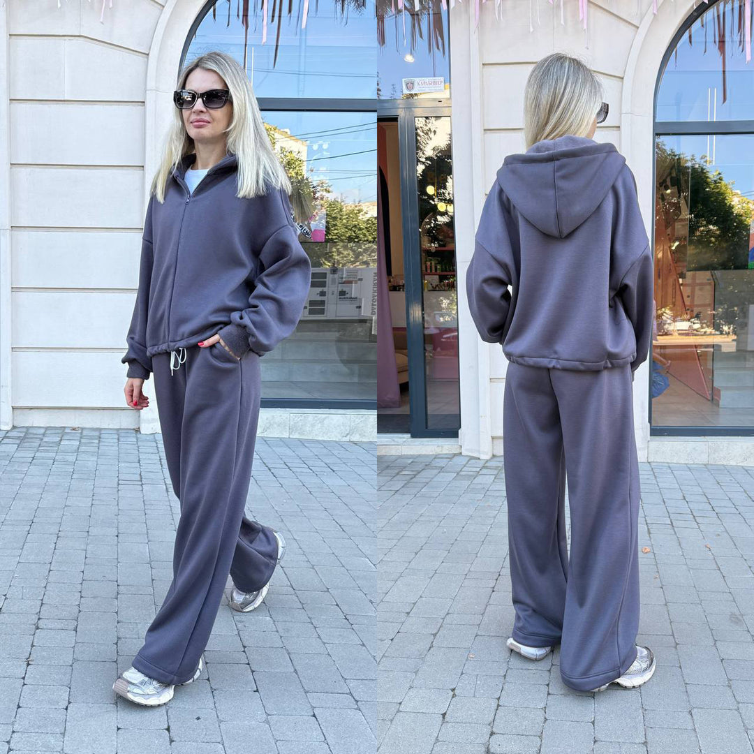Women's Oversized Hoodie and Wide Pants Set Lisslune