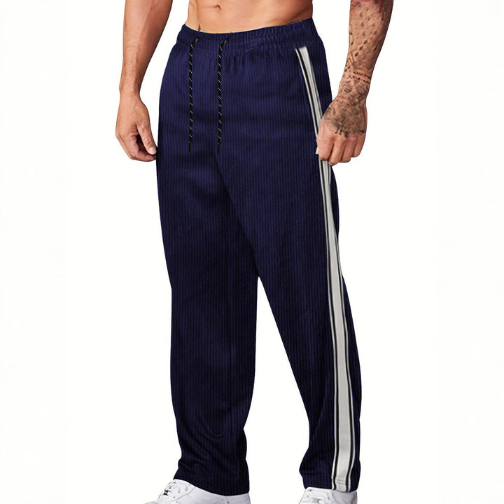Men's sporty joggers with elegant side stripes and adjustable waistband Lisslune