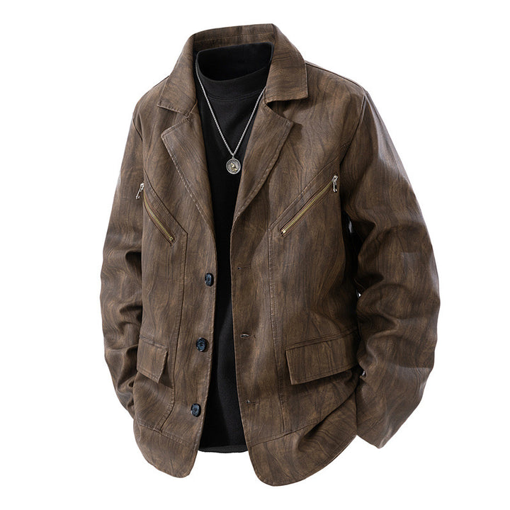 Men's Stylish Jacket with Practical Zippered Pockets Lisslune