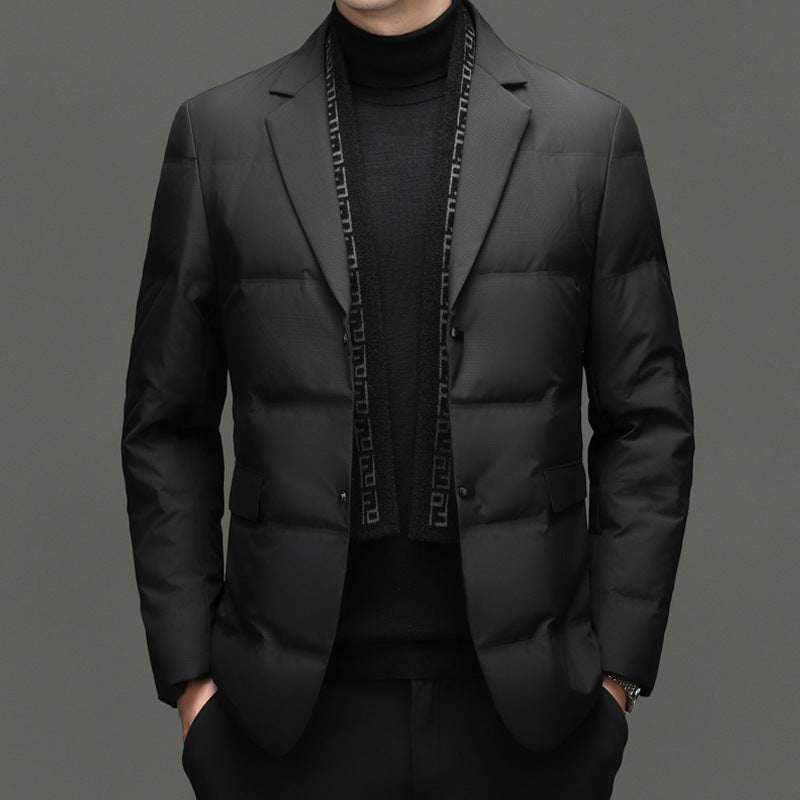 Men's Fashionable Quilted Blazer with Elegant Cut and Practical Pockets Lisslune