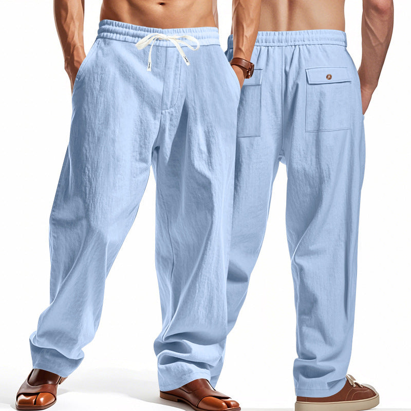 Men's airy beach pants with elastic waistband and practical pockets Lisslune