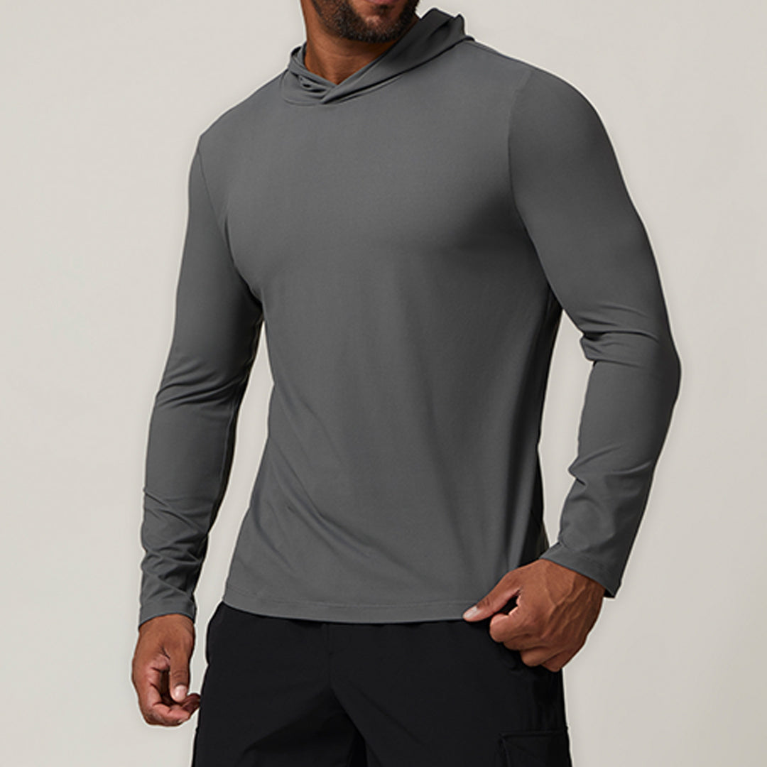 Men's Sporty Hooded Long Sleeve Lisslune