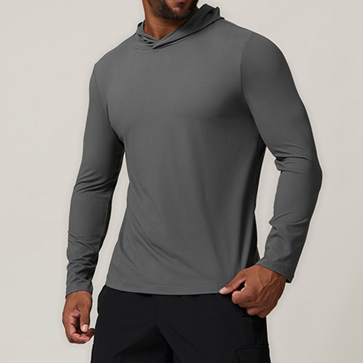 Men's Sporty Hooded Long Sleeve Lisslune
