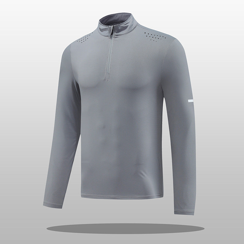 Men's functional long-sleeve shirt with zipper and breathable material Lisslune