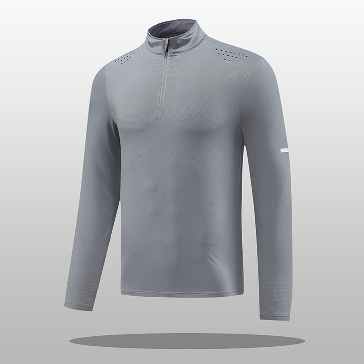Men's functional long-sleeve shirt with zipper and breathable material Lisslune
