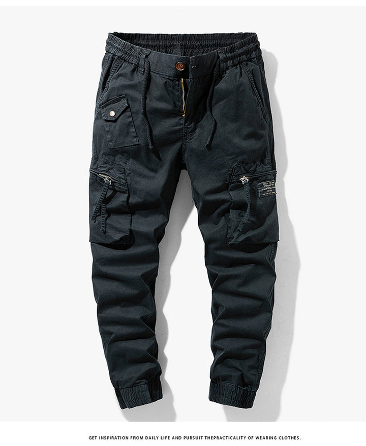 Men's cargo pants with practical side pockets and elastic waistband Lisslune