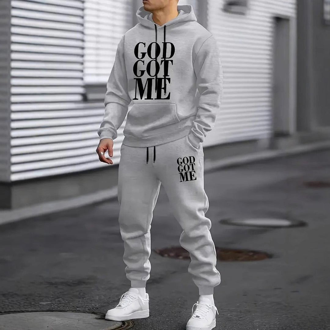 Men's tracksuit with modern statement print Lisslune
