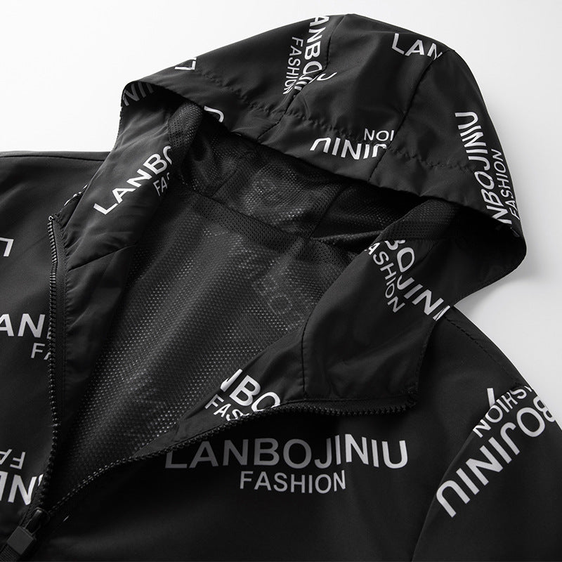 Men's Lightweight Functional Jacket with Stylish Print Lisslune