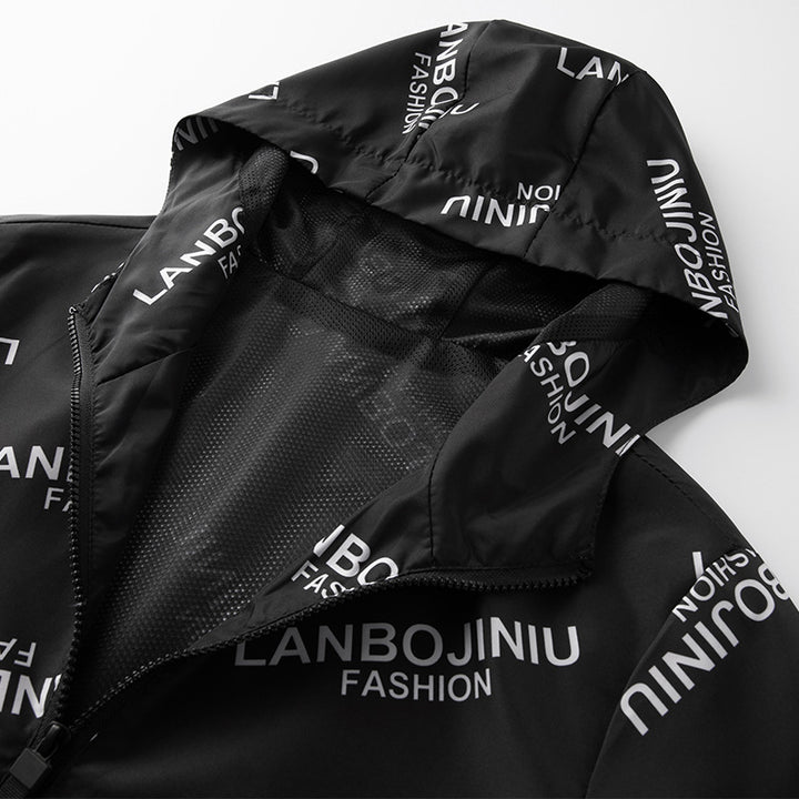 Men's Lightweight Functional Jacket with Stylish Print Lisslune
