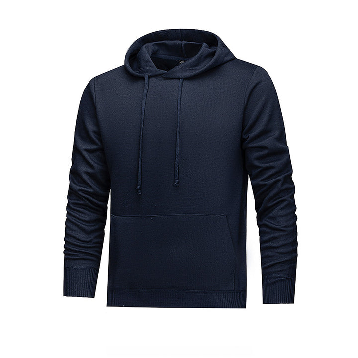 Men's Hooded Sweatshirt with Ergonomic Cut and Practical Kangaroo Pocket Lisslune