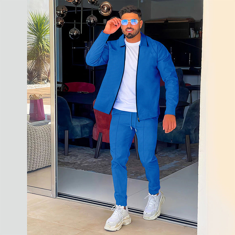 Men's tracksuit with zipper and elastic waistband Lisslune