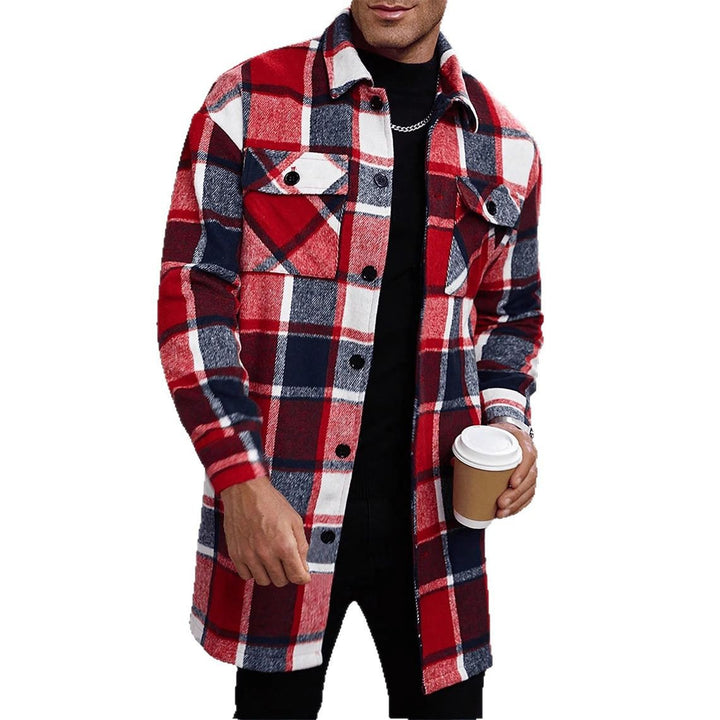 Men's Checked Flannel Jacket Lisslune