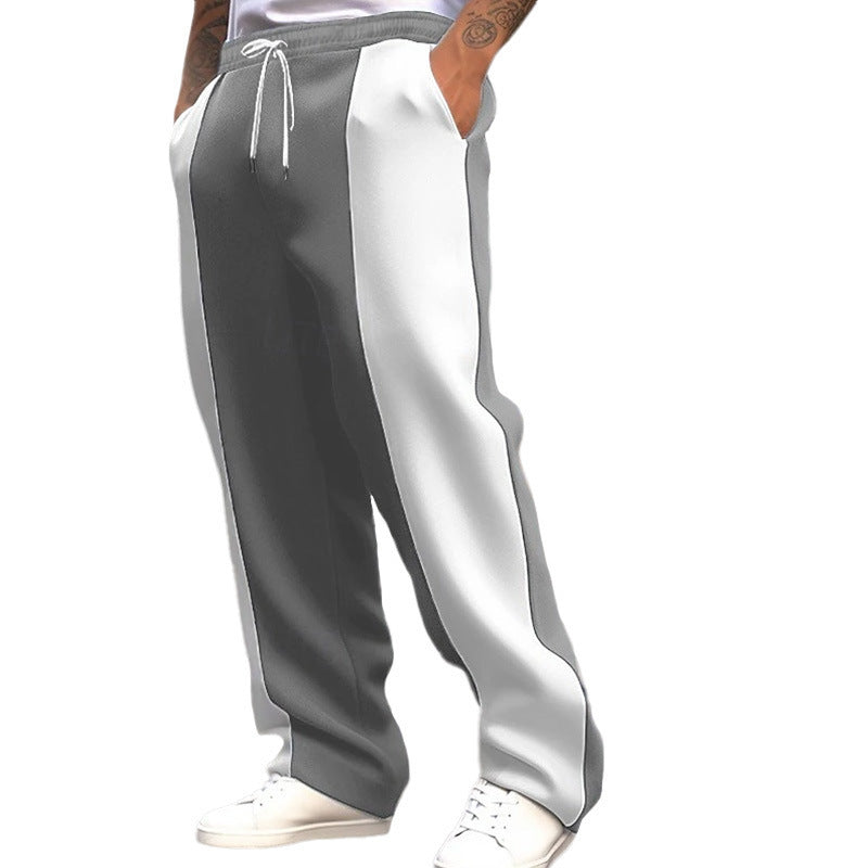 Men's sporty training pants with decorative striped pattern and practical pockets Lisslune