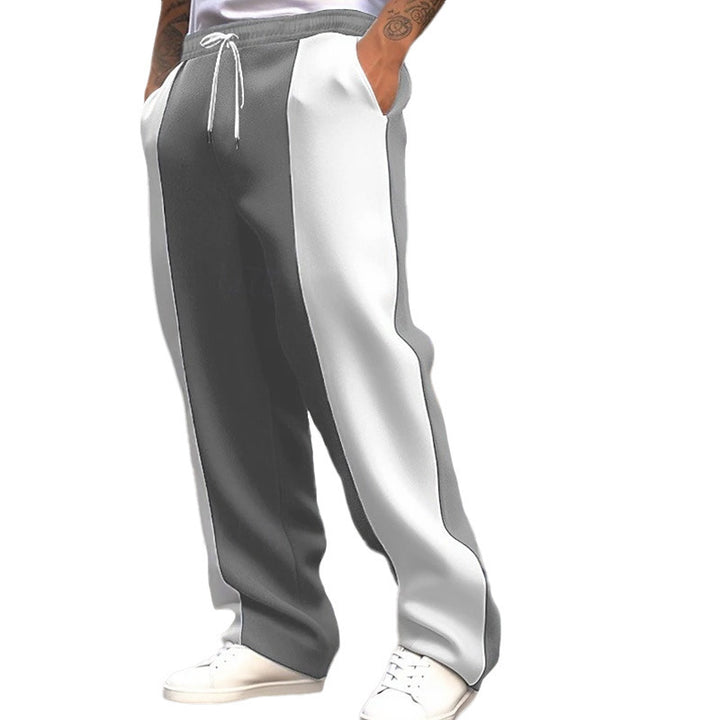 Men's sporty training pants with decorative striped pattern and practical pockets Lisslune